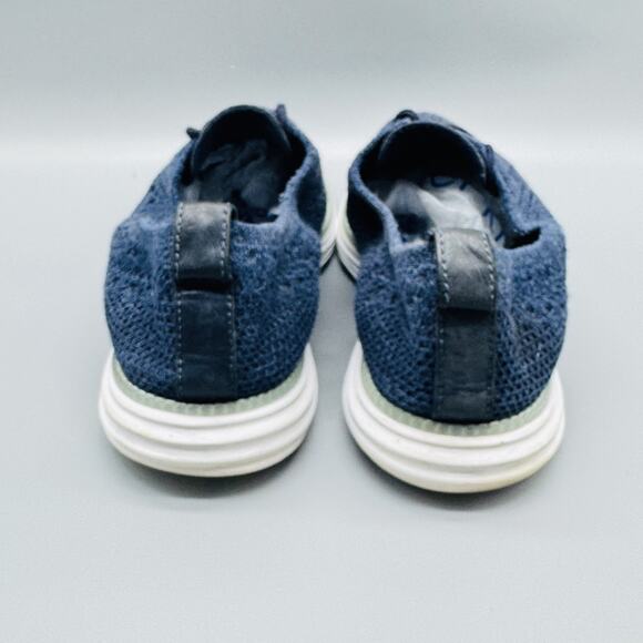 Cole Hann Shoes Mens 10 Navy Blue Knit Lightweight Lace Up Original Grand main image 11